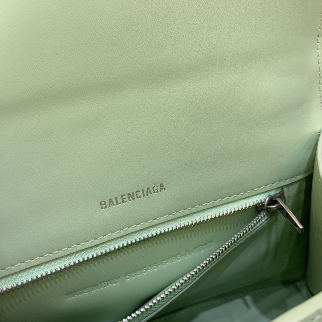 Balenciaga Hourglass XS Handbag Crocodile Embossed Shoulder Bag 